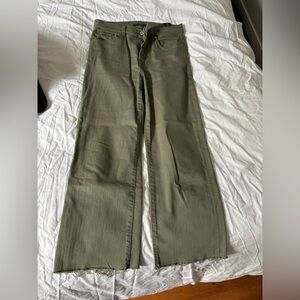 SOLD Olive Green Wide-Leg Jeans